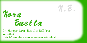 nora buella business card